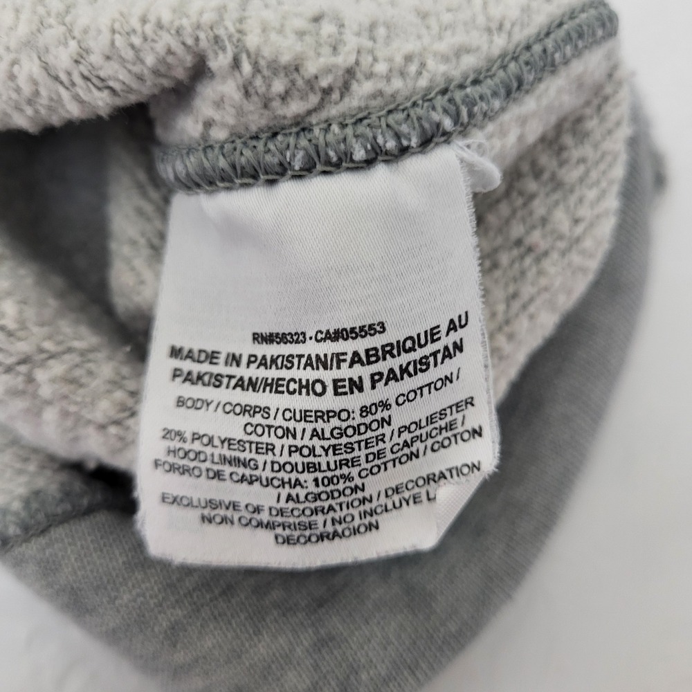 Nike Mens Classic Pullover Hoodie Heather Gray Distressed Large Small Swoosh - Picture 8 of 9